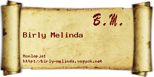 Birly Melinda névjegykártya